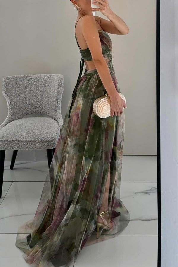 Giselle - Rochie Maxi Incantevă cu Imprimeu Floral