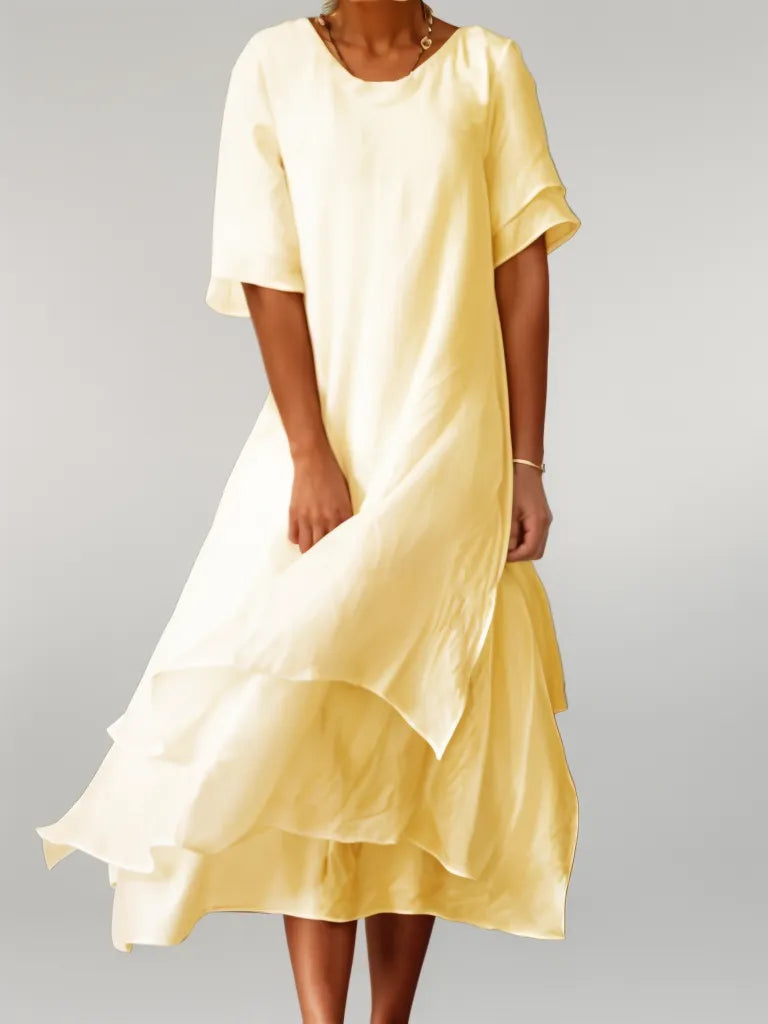 Ivanka – Rochie elegantă din bumbac, lungă