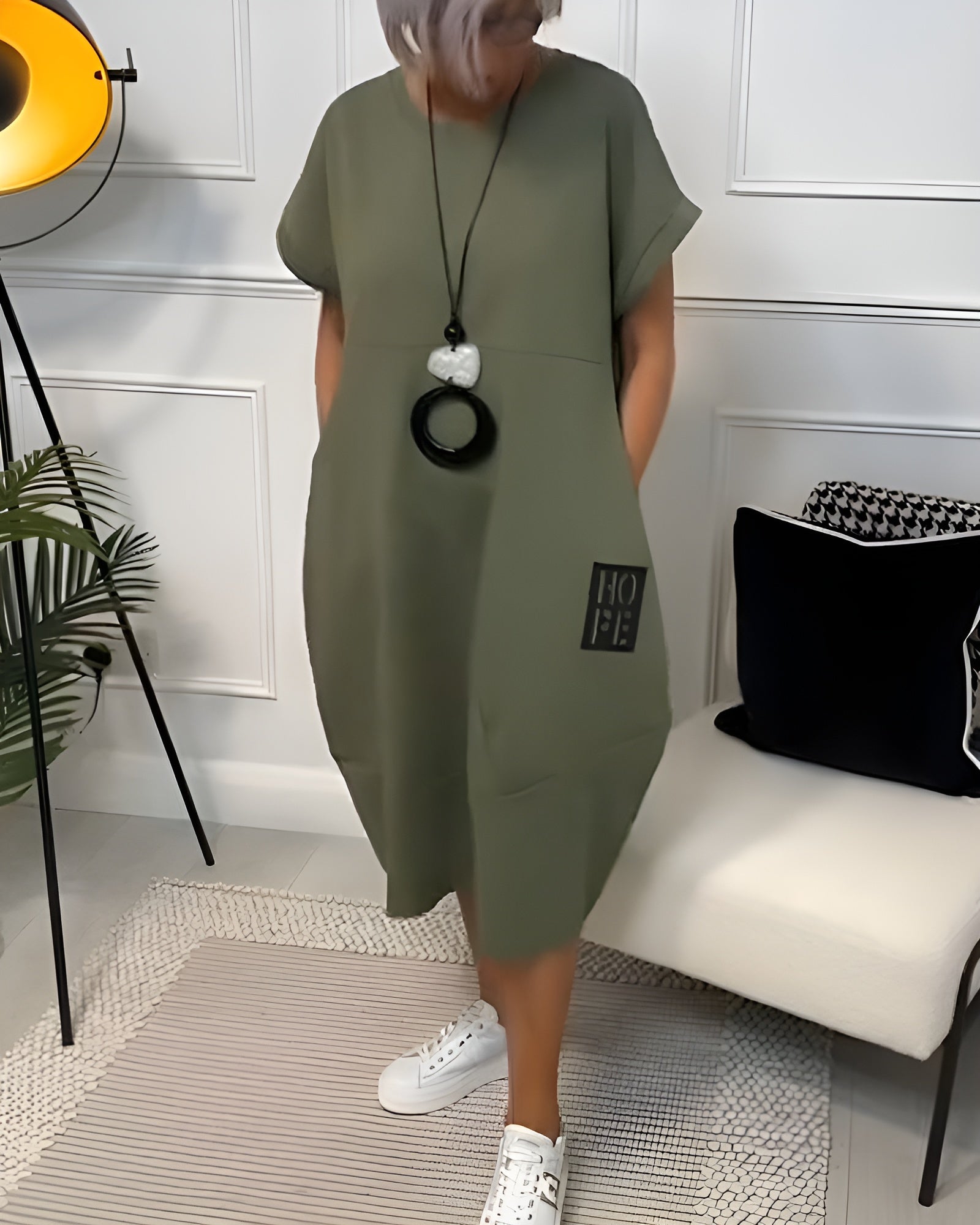 Iris™ - Rochie Elegantă cu Mâneci Scurte