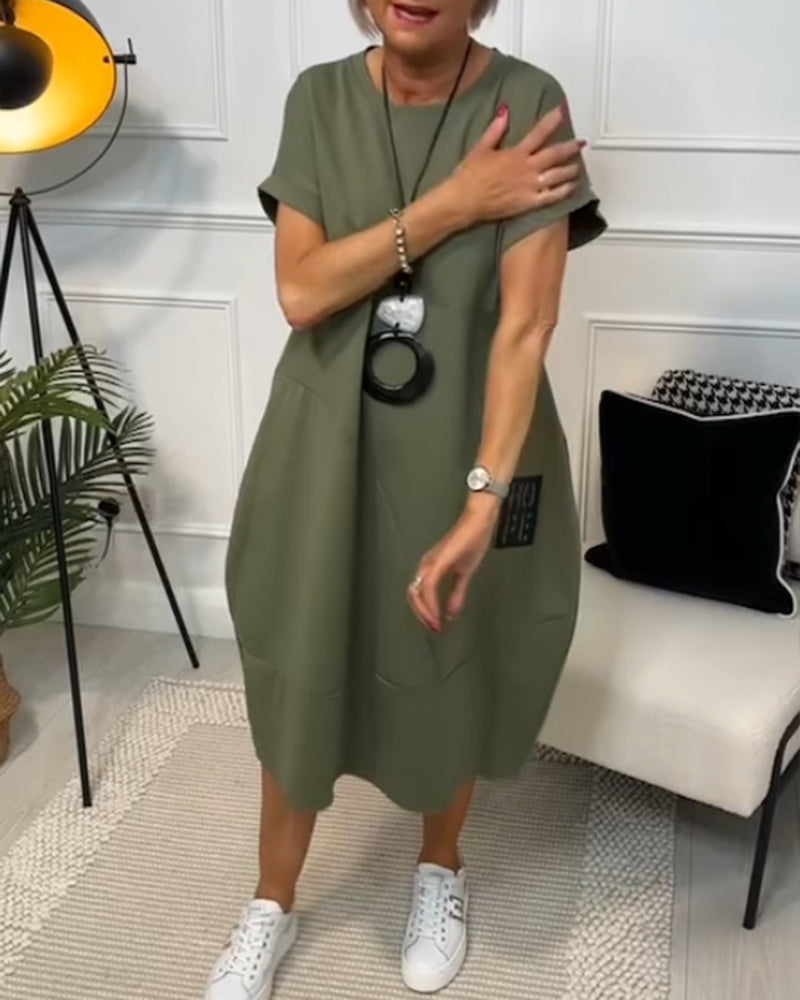 Iris™ - Rochie Elegantă cu Mâneci Scurte