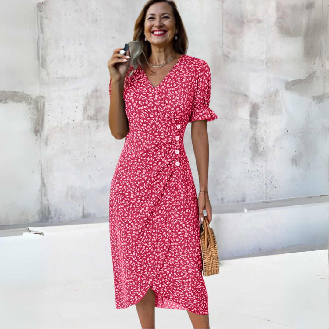 Helena | Rochie midi elegantă cu imprimeu floral