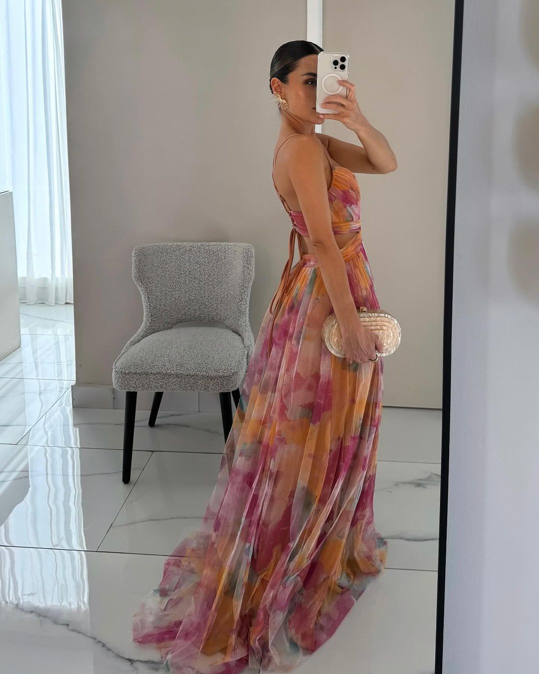 Giselle - Rochie Maxi Incantevă cu Imprimeu Floral