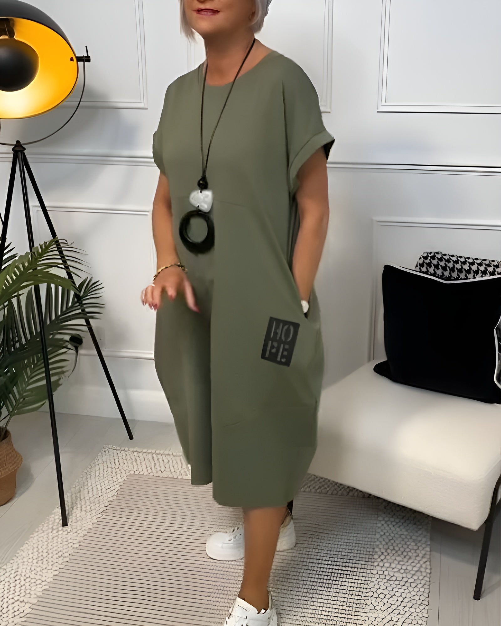 Iris™ - Rochie Elegantă cu Mâneci Scurte