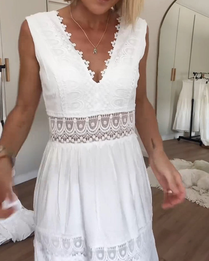 HOPE™ - VÂNZARE ROCHIE ALBĂ DIN DANTELĂ