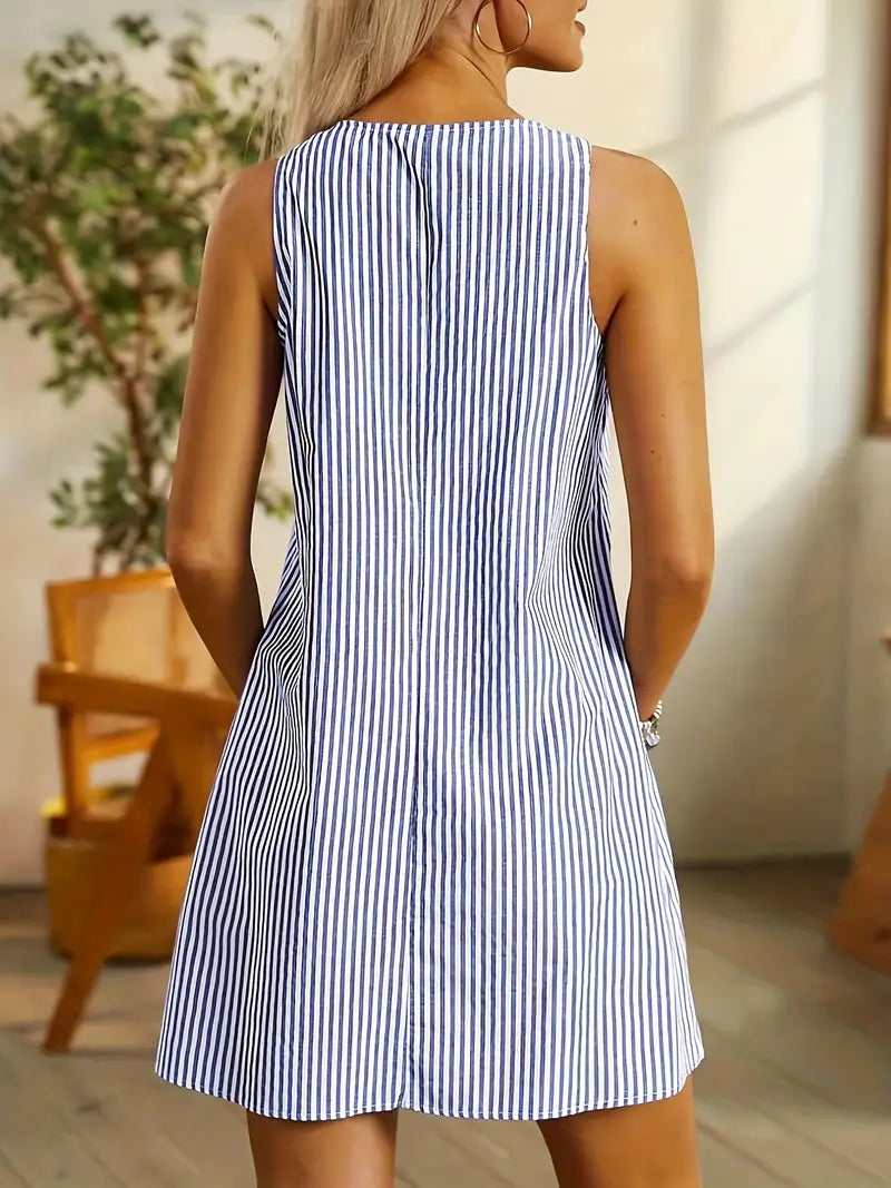Selene™ | Rochie de vară stilată cu dungi și buzunare funcționale