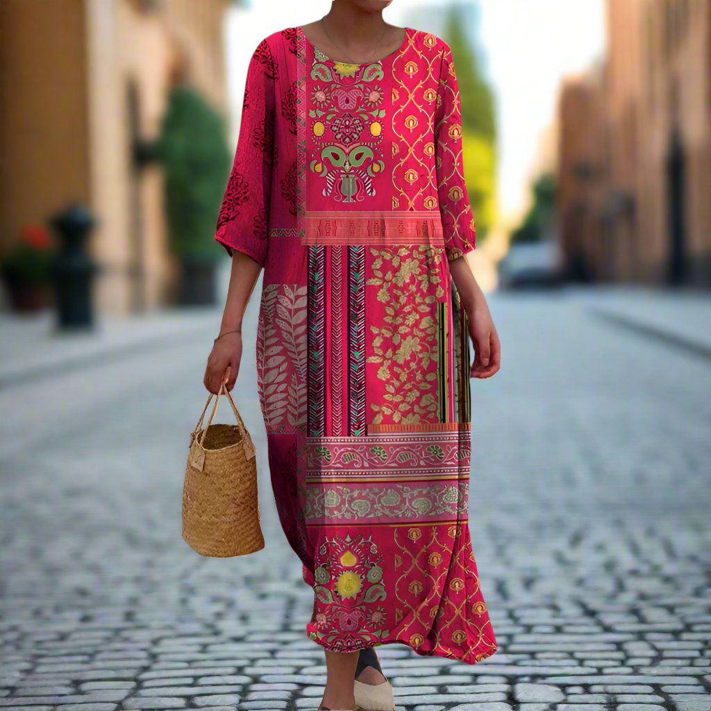 Adeline - Rochie Etno Fluidă
