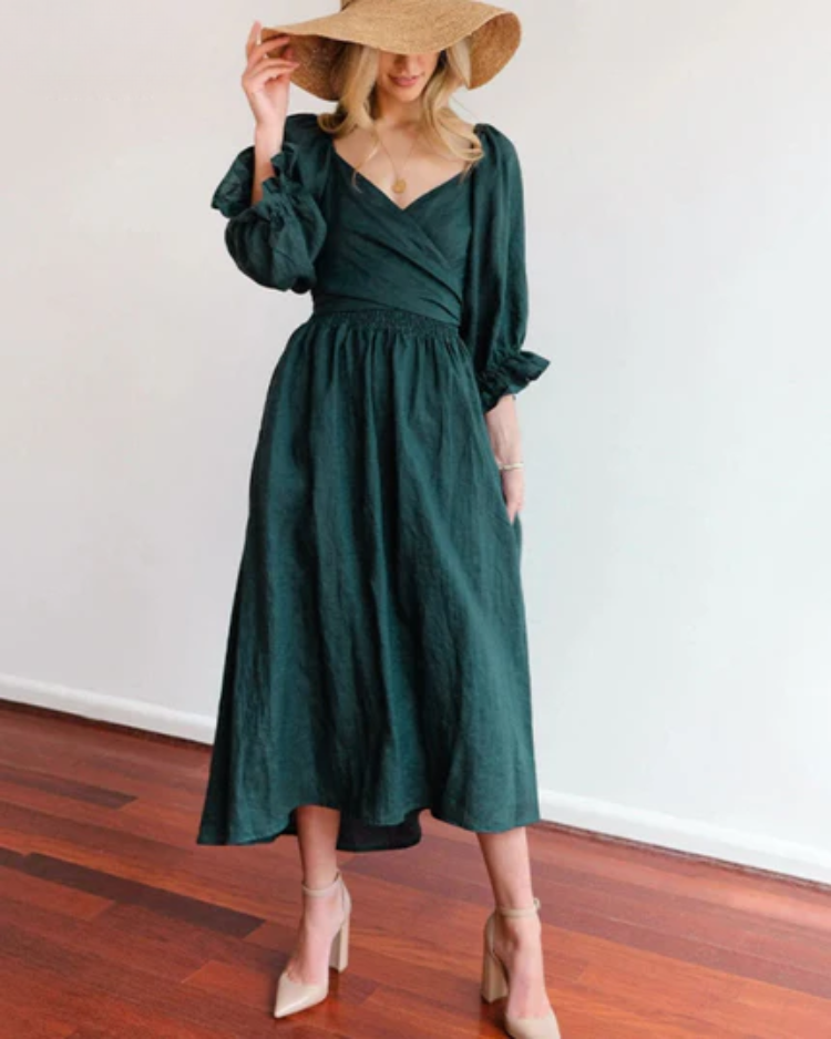 Michelle | Rochie cu Mâneci Volanate