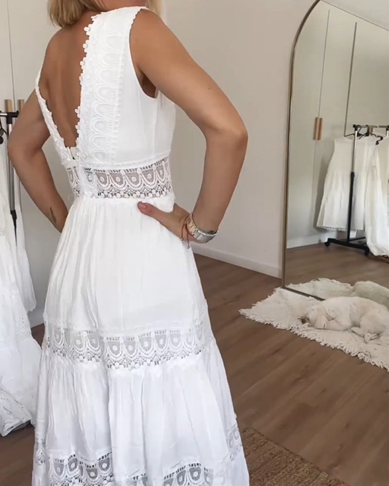 HOPE™ - VÂNZARE ROCHIE ALBĂ DIN DANTELĂ
