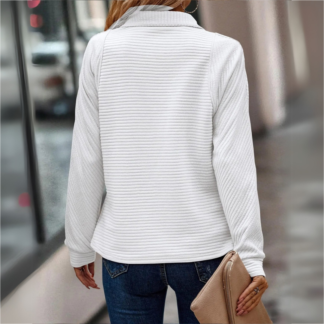 Elise - Pulover elegant cu decolteu în V pentru femei