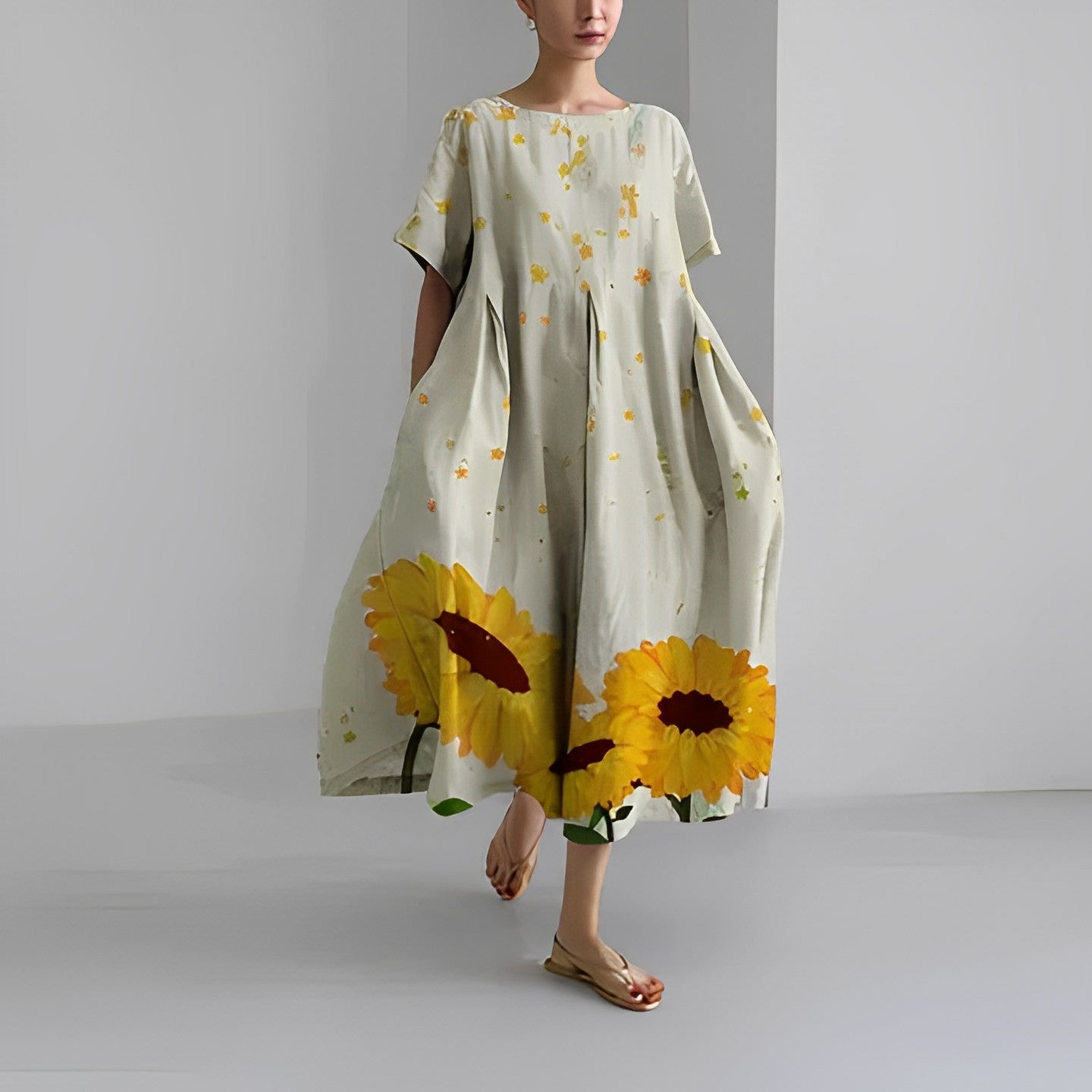 Amelia - Rochie Boho cu Print Floral