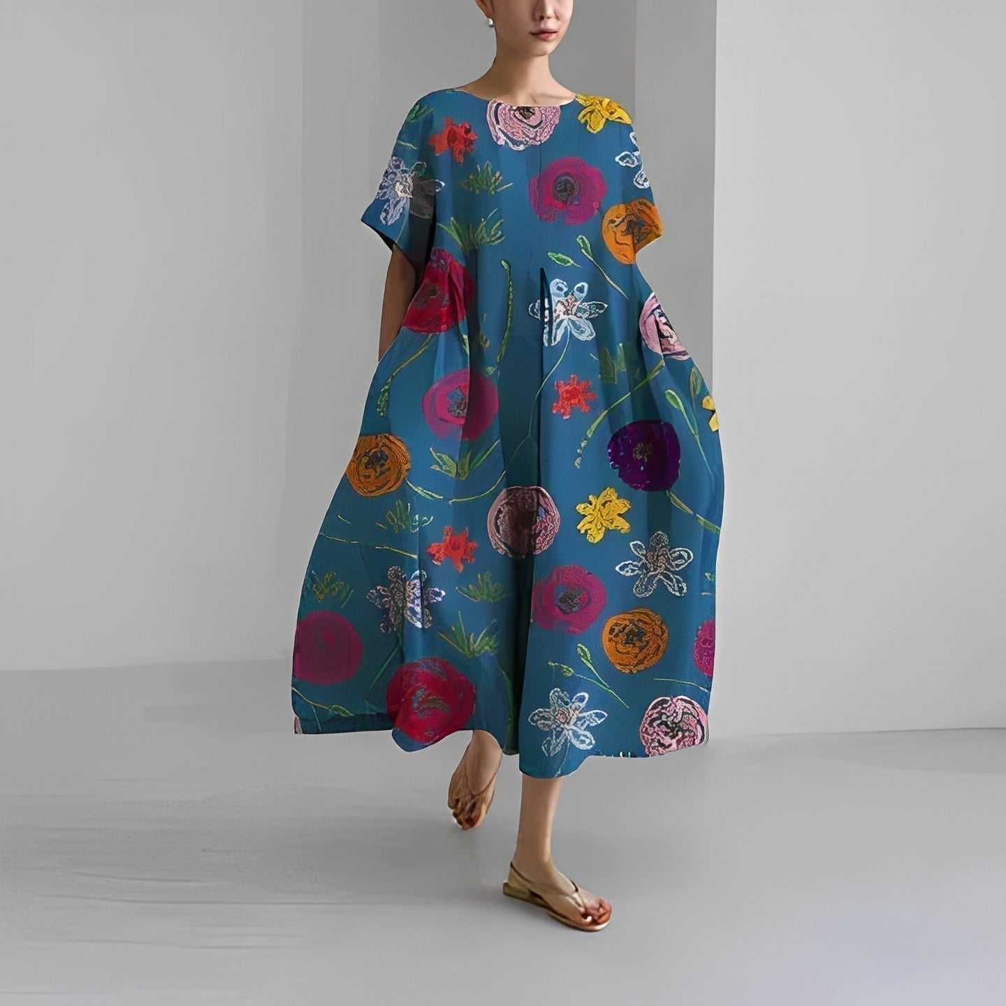 Amelia - Rochie Boho cu Print Floral