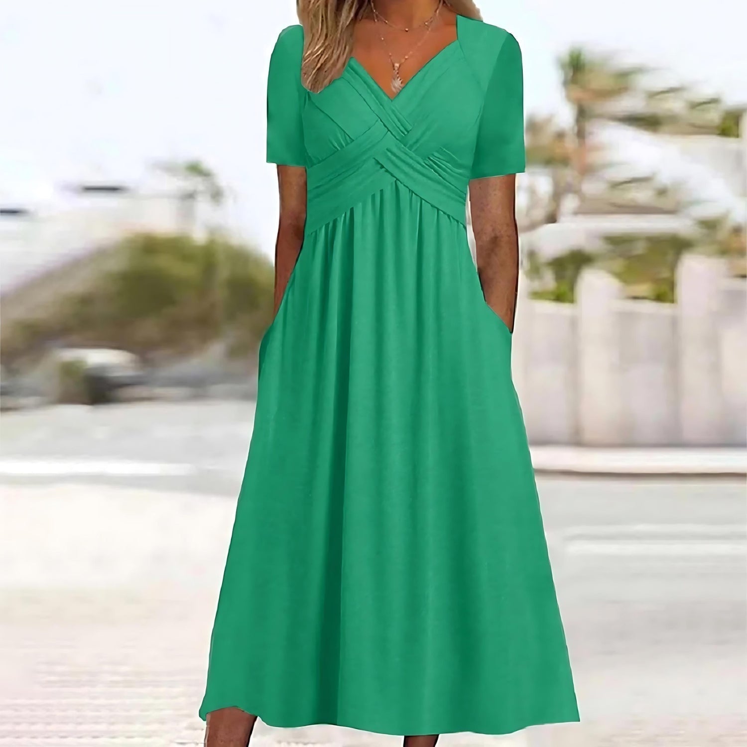 Jamajka - Rochie midi elegantă cu ajustare