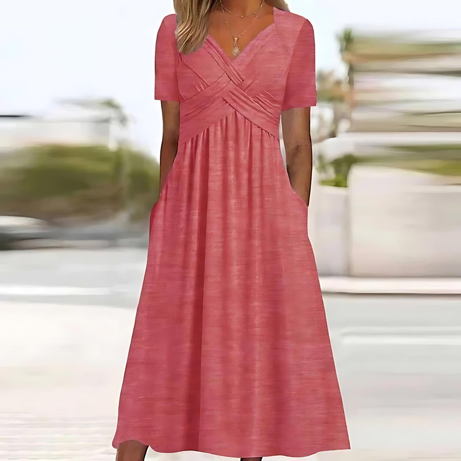 Jamajka - Rochie midi elegantă cu ajustare
