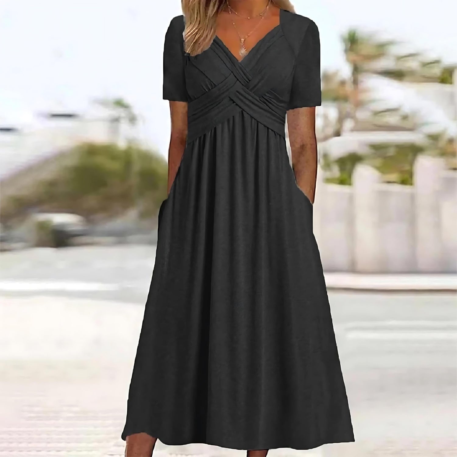 Jamajka - Rochie midi elegantă cu ajustare