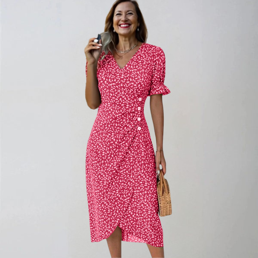 Helena | Rochie midi elegantă cu imprimeu floral
