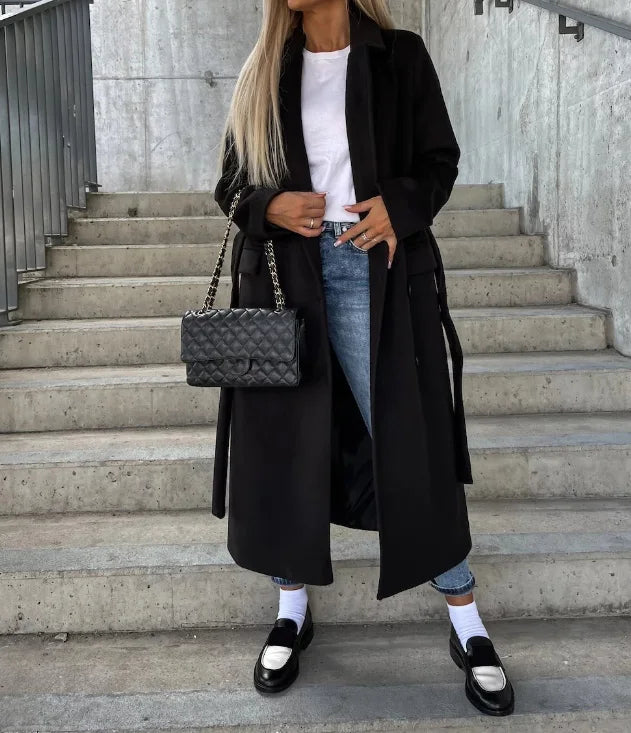 Kim™ | Palton Elegant din Lână cu Două Rânduri de Nasturi