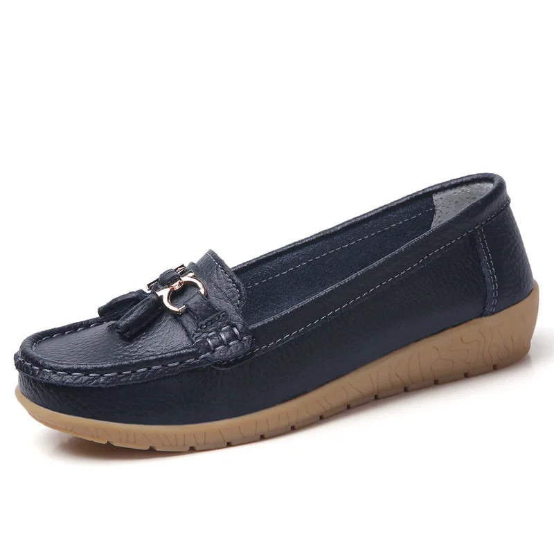 Celeste™ - Mocasini din piele cu franjuri