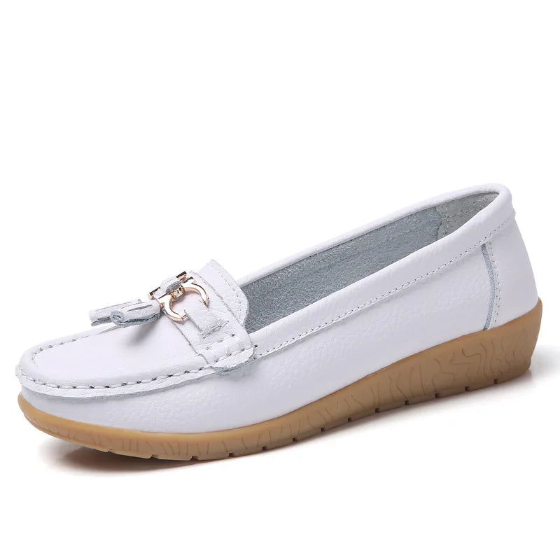 Celeste™ - Mocasini din piele cu franjuri