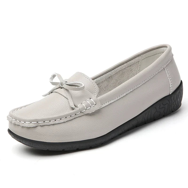 Livia™ - Pantofi din piele cu fundiță