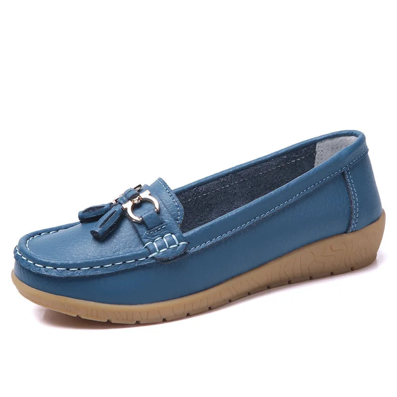 Celeste™ - Mocasini din piele cu franjuri