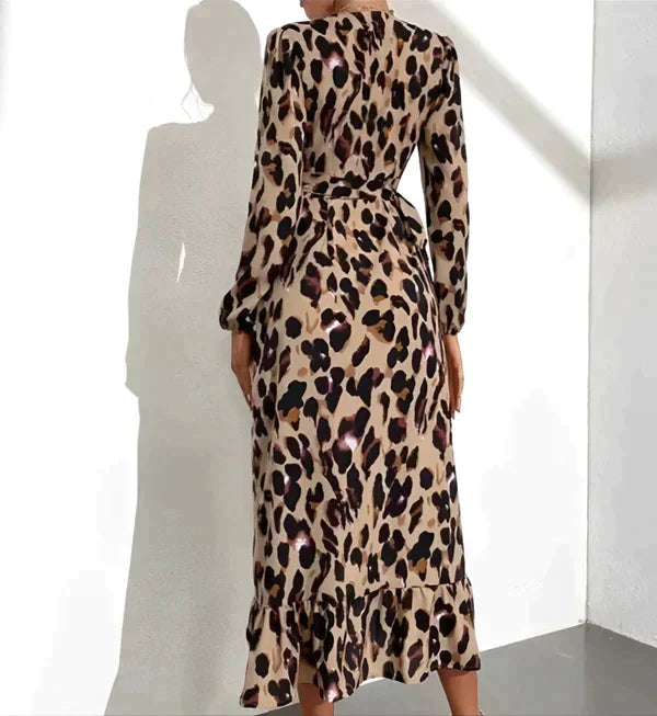 Elodie | Rochie de lux cu imprimeu leopard