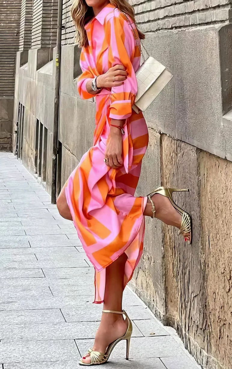 Amira™ | Rochie tricotată cu guler elegant