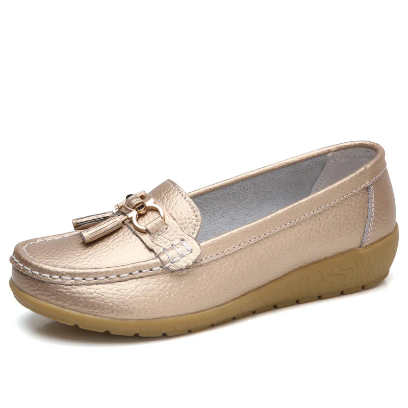 Celeste™ - Mocasini din piele cu franjuri