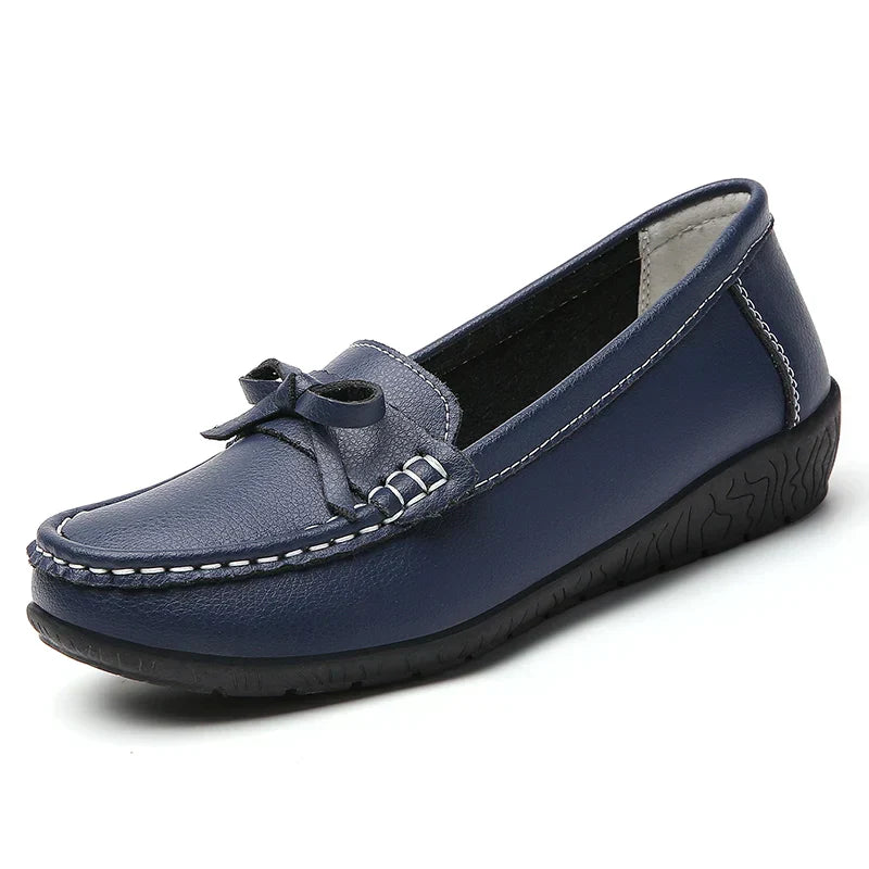 Livia™ - Pantofi din piele cu fundiță