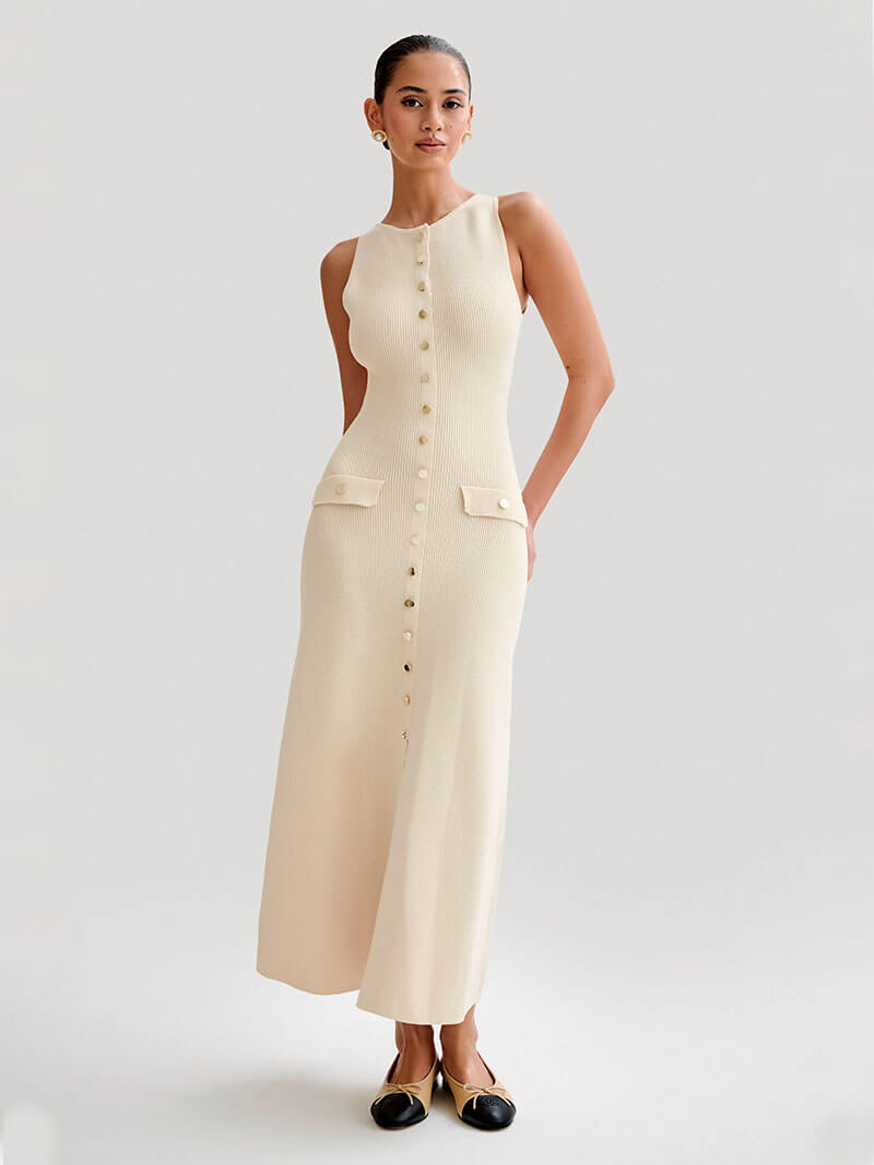 Natalie | Rochie Maxi fără Mâneci