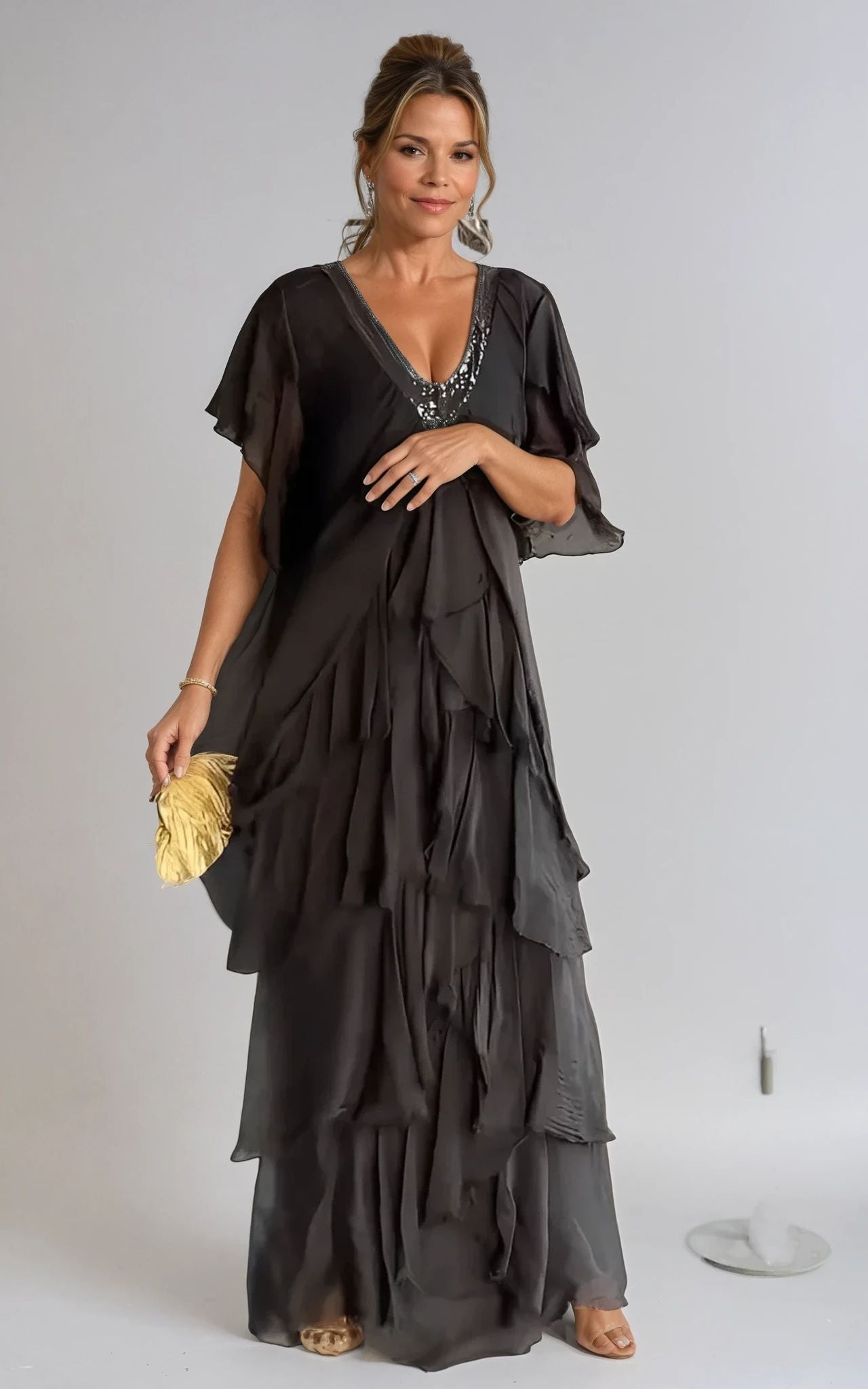 Dakini | Rochie Maxi Elegantă cu Decolteu în V – Stil Grațios și Confortabil
