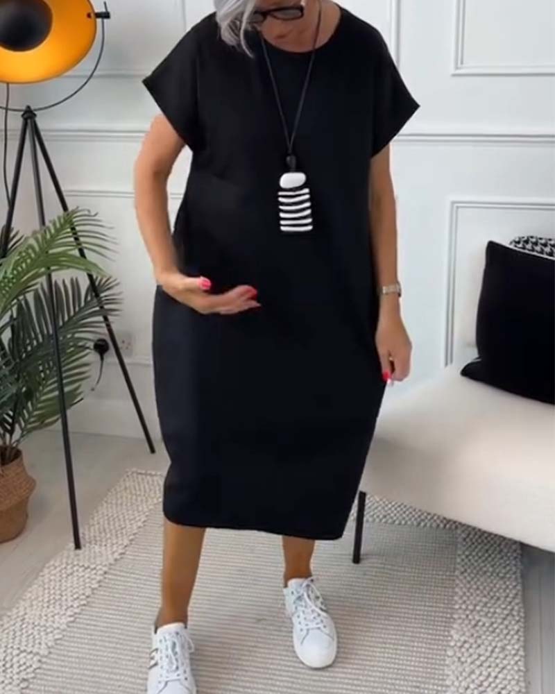 Iris™ - Rochie Elegantă cu Mâneci Scurte