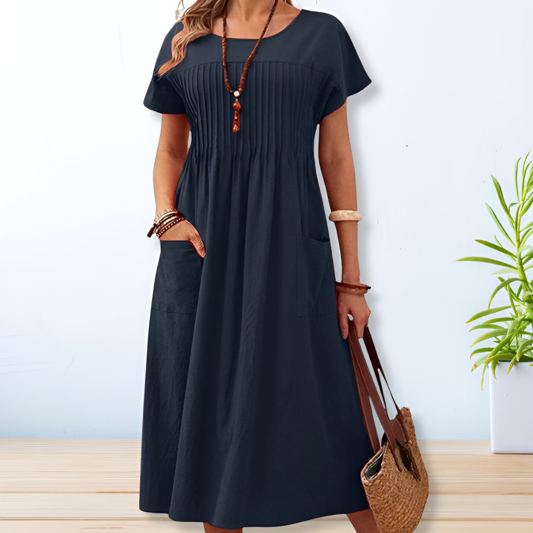 Leonie | Rochie Midi Plisată