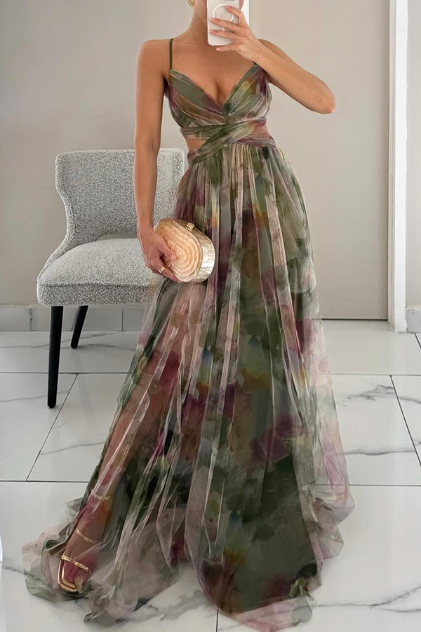 Giselle - Rochie Maxi Incantevă cu Imprimeu Floral