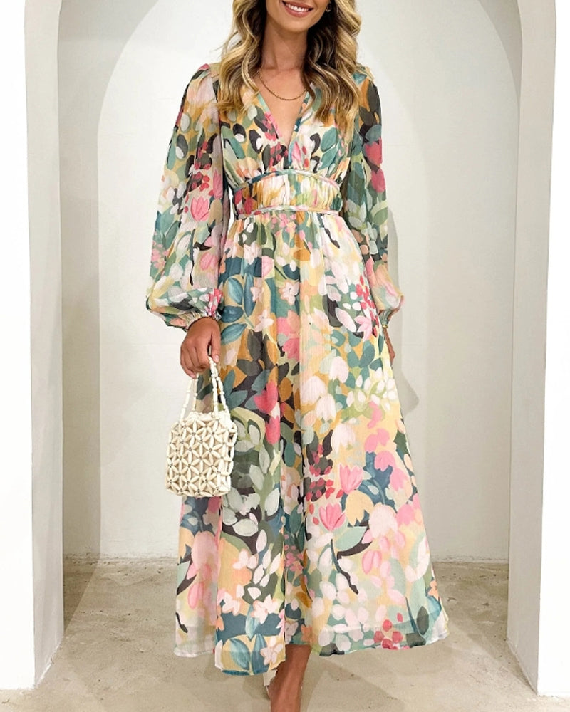 Rochie Elegantă cu Motive Florale - Set