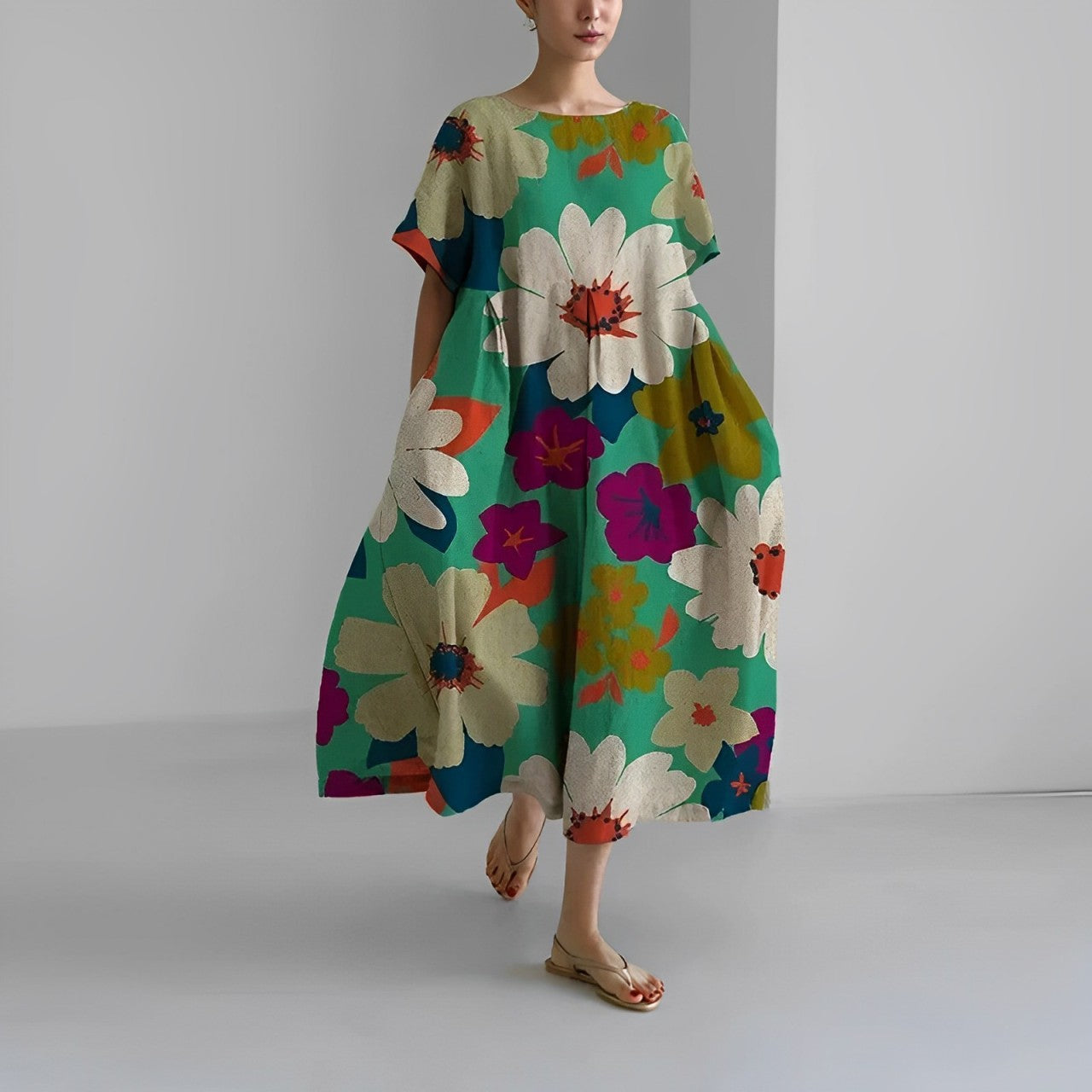 Amelia - Rochie Boho cu Print Floral