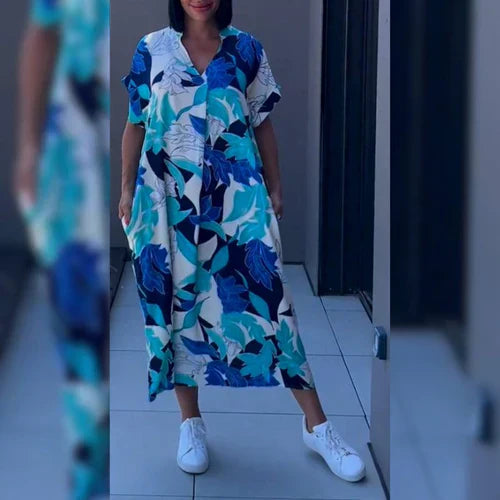 Rochie Florală Elegantă Elena™ - Stil Romantic și Sofisticat