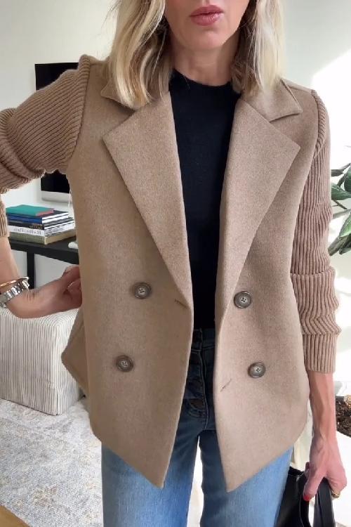 Harper | Palton casual cu mâneci patchwork