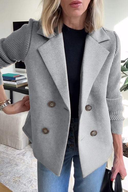 Harper | Palton casual cu mâneci patchwork