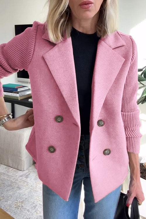 Harper | Palton casual cu mâneci patchwork