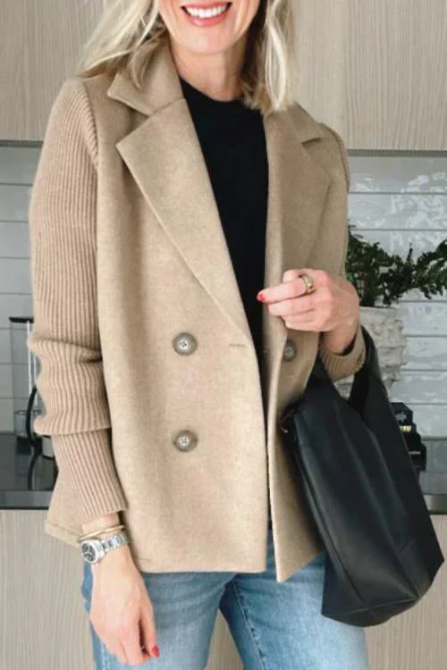 Harper | Palton casual cu mâneci patchwork