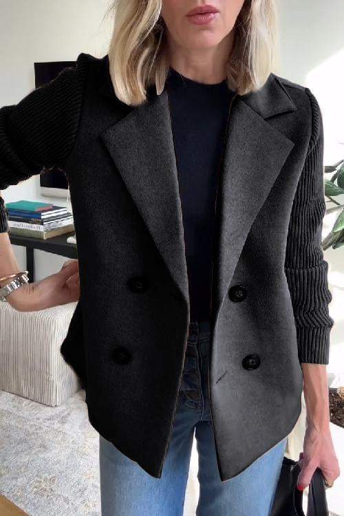 Harper | Palton casual cu mâneci patchwork