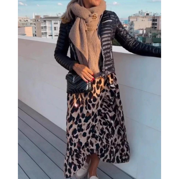 Elodie | Rochie de lux cu imprimeu leopard