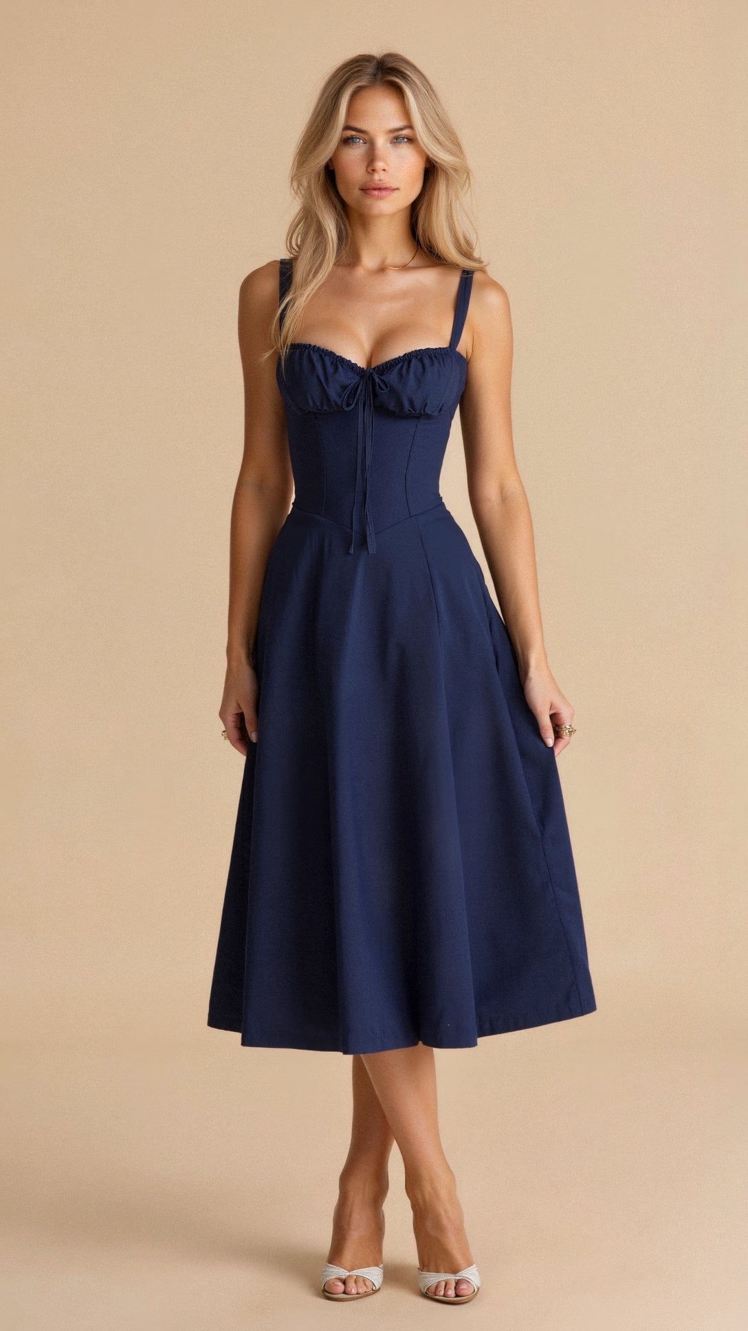 Wabisi | Rochie Elegantă cu Curea – Chic și Fermecătoare