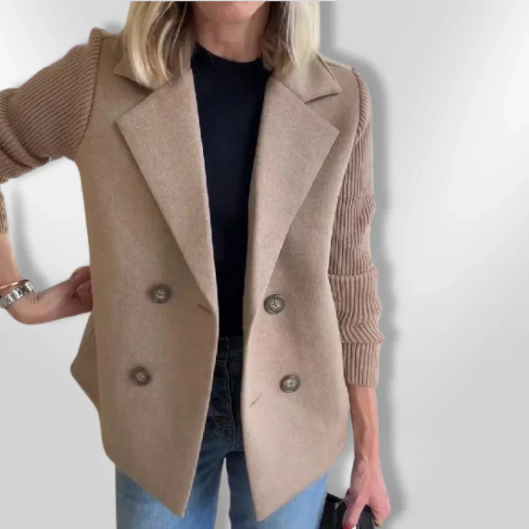Harper | Palton casual cu mâneci patchwork