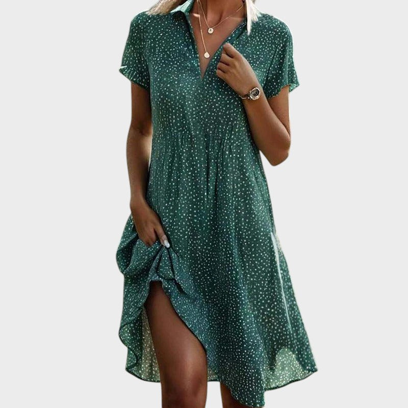 Rochie Midi Juliette cu Motive Punctate
