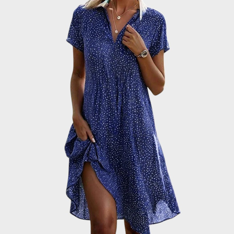 Rochie Midi Juliette cu Motive Punctate
