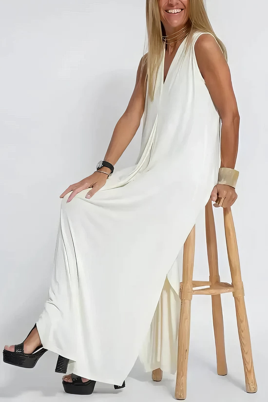 Elli | Rochie lungă elegantă cu cardigan asortat inclus