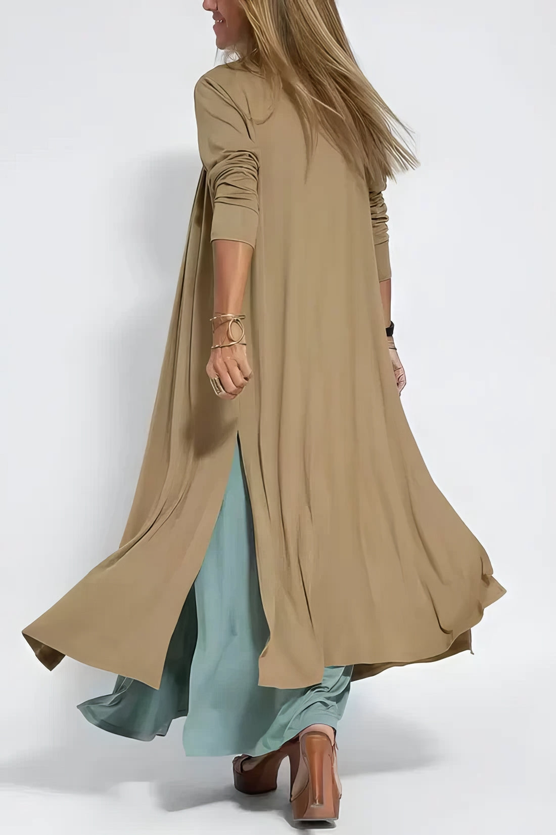 Elli | Rochie lungă elegantă cu cardigan asortat inclus